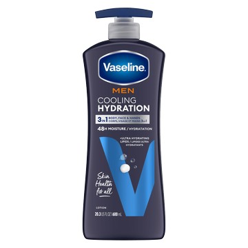 new!美國 vaseline男用清涼身體潤膚乳液-(600ml)*3
