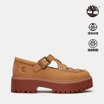Timberland 女款米色Stone Street厚底瑪莉珍鞋|A4188EN3