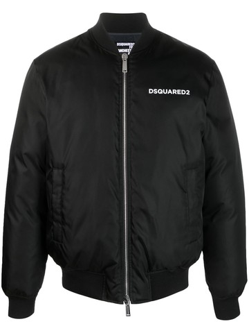 Dsquared2 - x Manchester City logo-print bomber jacket - men - Polyamide/Cotton/Nylon/Polyurethane - 54 - Black