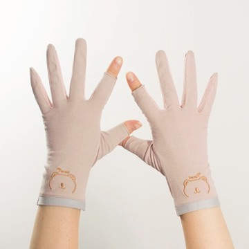 防曬手套 露二指手套女薄款防曬開車騎行防滑棉布短款夏季漏手指春秋半指 【CM1990】