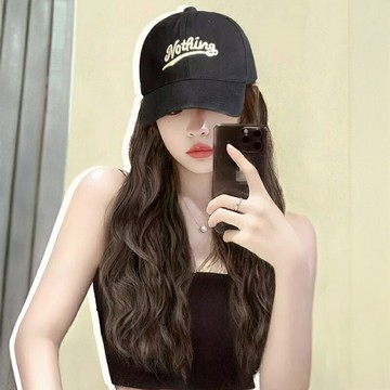 【巴黎精品】現貨+預購 女長假髮片整頂假髮帽子假髮輕量隱形增髮量接髮-一體式棒球帽長髮a1jk34