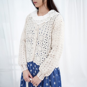 手工鉤織羊毛外套696769