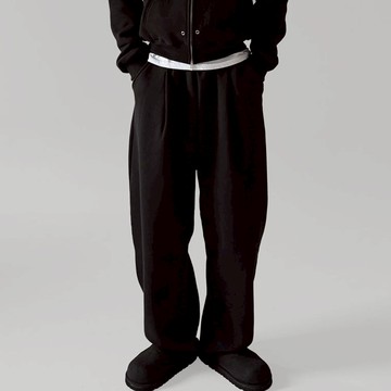 正韓極簡風保暖抓絨鬆緊錐形休閒褲 2色 YUPPIE 預購商品 0105