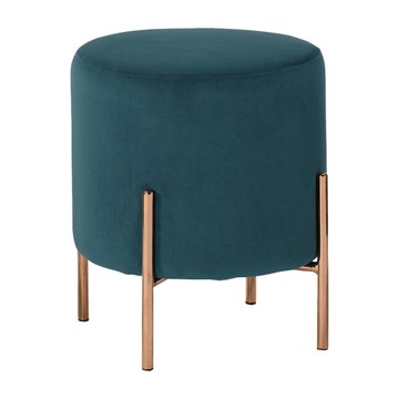 【H&D東稻家居】藍色布圓凳/腳凳/椅凳(TCM-06515)