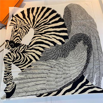 夏季法式復古斑馬大方巾絲巾女韓國春秋薄款裝飾小領巾圍巾披肩女