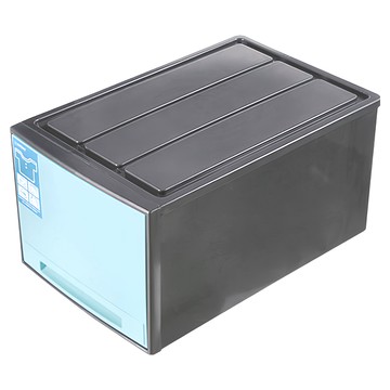 KEYWAY 聯府 馬卡龍抽屜整理箱  黑色  2個  65L