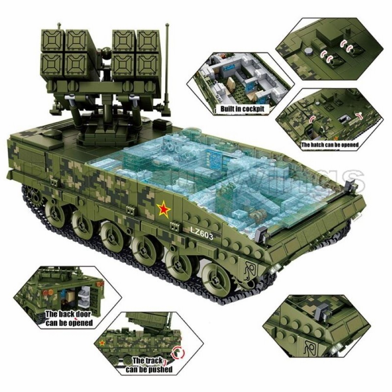 国内発送 レゴ互換 ブロック KV−2 戦車 3663ピース