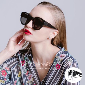 【SINYA】偏光太陽眼鏡 時尚魅夜黑圓框 超輕量可外掛式套鏡 Polarized抗UV400/可套鏡/防眩光/遮陽
