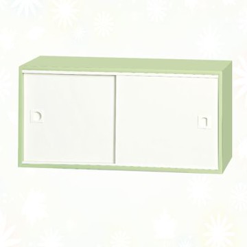 文創集-南亞塑鋼     曼尼 南亞塑鋼2.7尺雙拉門組合收納櫃-80x31x40cm免組