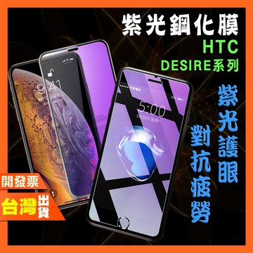 HTC DESIRE 22 21 20+ 20 PRO 紫光 鋼化膜 抗藍光 保護貼