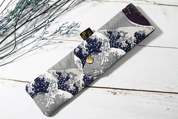 【Gi LAI】6.5*26Cm雙層筷袋-富士山在神奈川沖浪裡