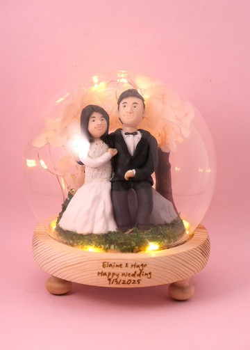 情人節小禮品,內有LED燈效,可客製名字.提供相片客製人物造型