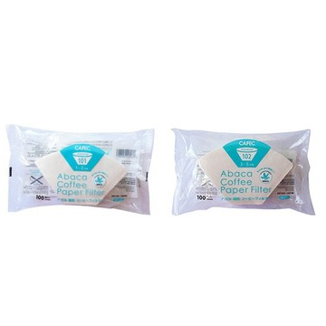 CAFEC 三洋 麻纖維扇形/梯形濾紙 101/102/103 白色100入