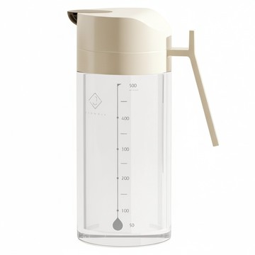 ecoco 意可可 自動開合玻璃油壺 200 x 120 x 85 奶油色 290g  1個  500ml