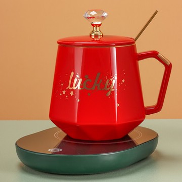 馬克杯 恒溫杯子創意個性潮流帶蓋勺陶瓷咖啡杯家用辦公室情侶水杯【MJ10111】