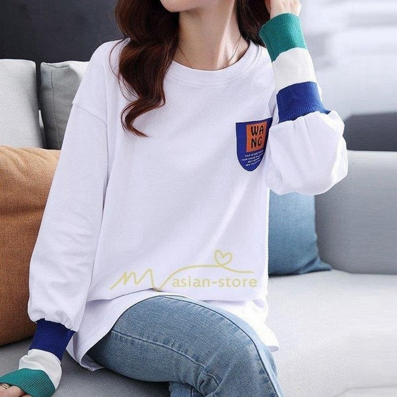 カットソー ロングtシャツ レディース ゆったり ラウンドカット トップス クルーネック ロンt 長袖 ドッキング 重ね着 代30代40代 韓国ファッション 上品 秋服 通販 Lineポイント最大0 5 Get Lineショッピング
