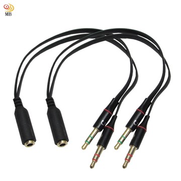 月陽超值2入1母轉2公耳機加麥克風一分二音源轉接線分接線(HM2M1F)