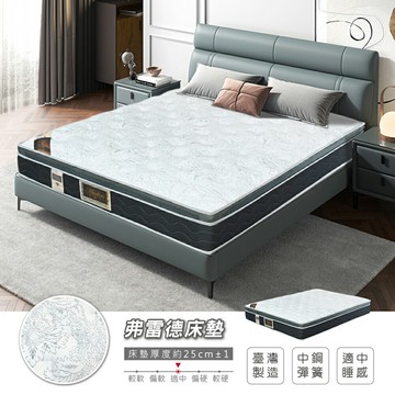 【新生活家具】《弗雷德》5尺 天然乳膠 透氣舒柔布 三線 獨立筒 單人床墊 雙人床墊 3.5尺 5尺 6尺 工廠直營