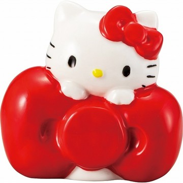 asdfkitty*KITTY 蝴蝶結 造型陶瓷存錢筒 撲滿 儲金箱-日本正版商品