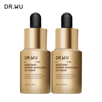 DR.WU 角鯊玫瑰果賦活精華油15ML(2入組)