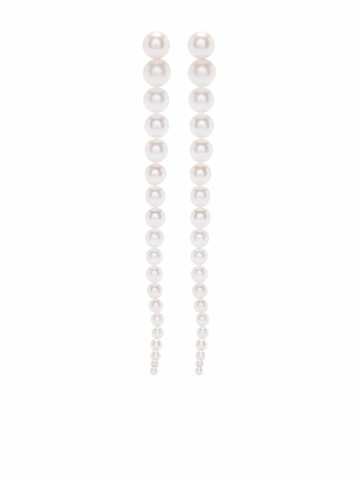 Sophie Bille Brahe - 14kt yellow gold and pearl Sienna Grand drop earrings - women - Pearl/14kt Yellow Gold - One Size - White