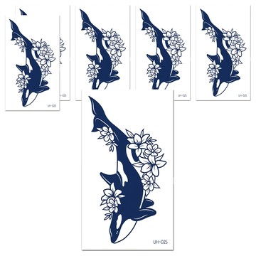 理享家 草本 半永久防水 紋身刺青貼紙 105 x 60mm  uh-025  6張