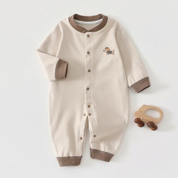 新生兒秋冬季嬰兒保暖羊絨蠶絲連體衣冬季打底男女寶寶哈衣睡爬服鑫弘-萌寶童裝可開發票