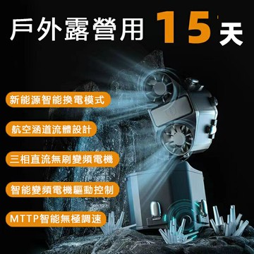 快樂購購❄固保一年 兩萬毫安掛腰風扇 USB便攜行動 可換 大風力建築工人 工地 戶外風扇 掛脖風扇