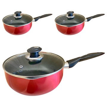 SUNB.W 秦博士 玫瑰金奶鍋附蓋Set 20CM 輕合金材質 銀石不沾雙塗層  ALD120  3組