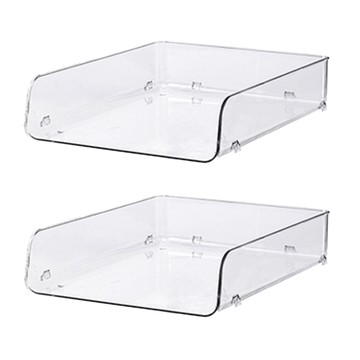 Winprice 文件檔案收納盒 基本型 2個  透明色  1層