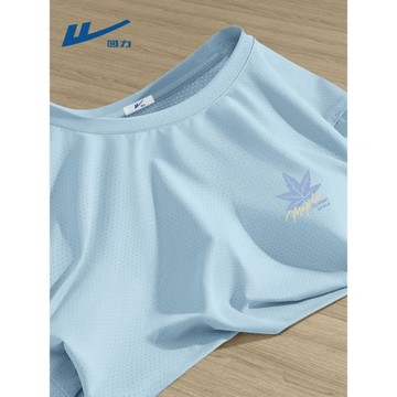 回力冰絲速干男士短袖夏季新款運動半袖男生健身訓練體能服男款D