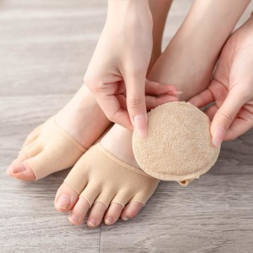 3雙 半掌襪隱形吸汗薄款純棉五指襪女士涼鞋高跟鞋前腳掌防磨船襪