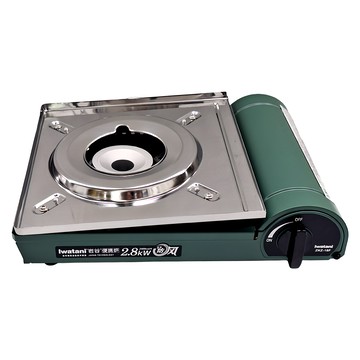 Iwatani 岩谷 綠卡高效防風型磁式卡式瓦斯爐 2.8kW  334 x 274 x 94mm  銀色 + 綠色  1個