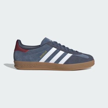 Adidas 愛迪達 Gazelle Indoor [JI3522] 男 運動休閒鞋 德訓鞋 復古鞋 麂皮 藍 紅棕