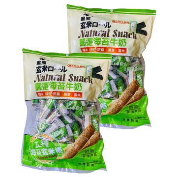 黑熊 五糧海苔玄米捲 奶素  400g  2袋