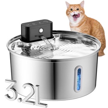 智能無線寵物不銹鋼飲水機自動循環靜音狗貓咪喝水喂水器跨境爆款