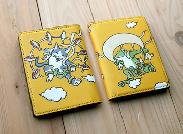 名片夾 Fujin Raijin 黃