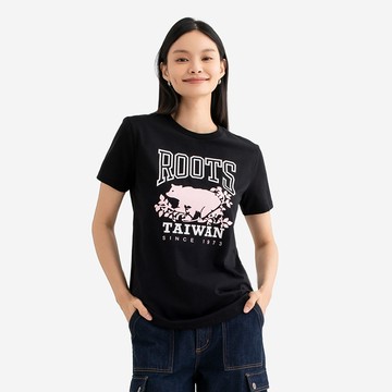 Roots女裝- TAIWAN DAY ANIMALS 短袖上衣