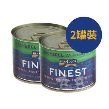 海洋之星FISH4DOGS 挪威鯖魚主食犬罐185g  2罐裝
