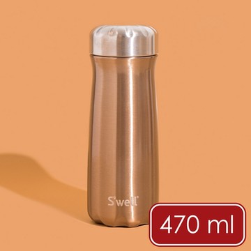 《S well》Traveler不鏽鋼保溫瓶-香檳金470ml-- swell水壺保溫杯 保冷保冰杯 水壺 環保杯 便攜杯 咖啡杯 隨行杯
