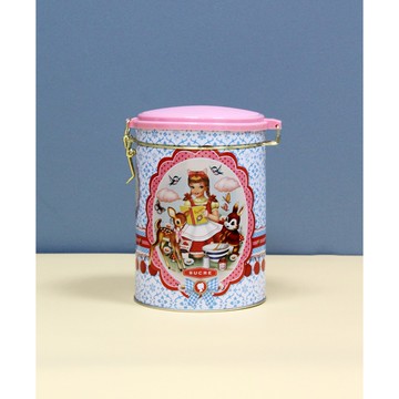 英國Wu&Wu進口復古插畫風-讀書小女孩(糖罐)-絕版出清