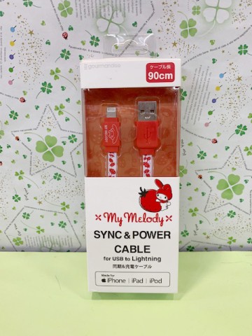 【震撼精品百貨】My Melody_美樂蒂~Sanrio 蘋果專用傳輸線-草莓#92396