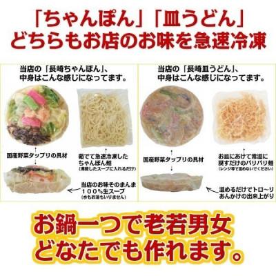 ふるさと納税 長崎県 具付き冷凍ちゃんぽん・皿うどん詰合せ