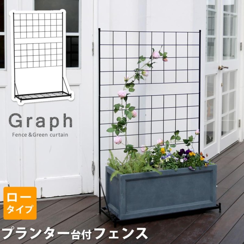 プランターが置ける プランター台付きフェンス ロータイプ