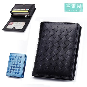 【喜番屋】真皮羊皮編織包可裝50張名片名片夾名片包卡片夾卡片包卡片套零錢包男夾女夾【KN81】【精選店家★限時優惠搶購中!!】