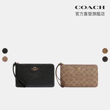【COACH】經典LOGO大號角拉鍊手腕包-多色任選(CZ277/CV395/CS438)｜官方直營