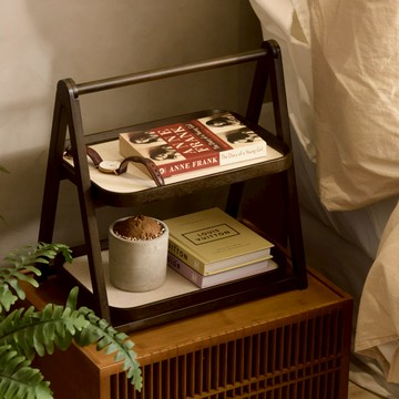 Gudee | ALFA 雙層置物架 S - 深棕色