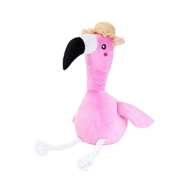 【SofyDOG】ZippyPaws 就愛在一起-粉紅大嘴鳥 狗狗玩具 寵物玩具 有聲玩具 拉扯玩具