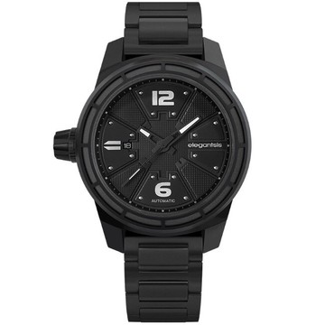 elegantsis 傑本尼氏 ELJF48A-8B02MA JF48A 空軍機械腕錶/黑面 48mm｜樂天領券現折★全館特惠中★指定刷卡回饋10%