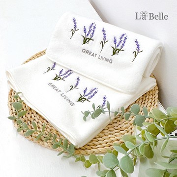 【Great Living格蕾寢飾】義大利La Belle 蘿莉亞 刺繡舒柔透氣枕巾2入(共四色)-素雅白
